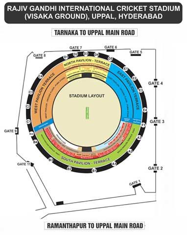 Rajiv Gandhi stadium - Deccan Chargers Tickets
